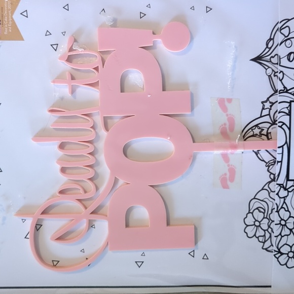 LissieLou Ready to Pop Baby Shower Cake Topper Premium 3mm Acrylic Baby Pi… - Picture 2 of 5